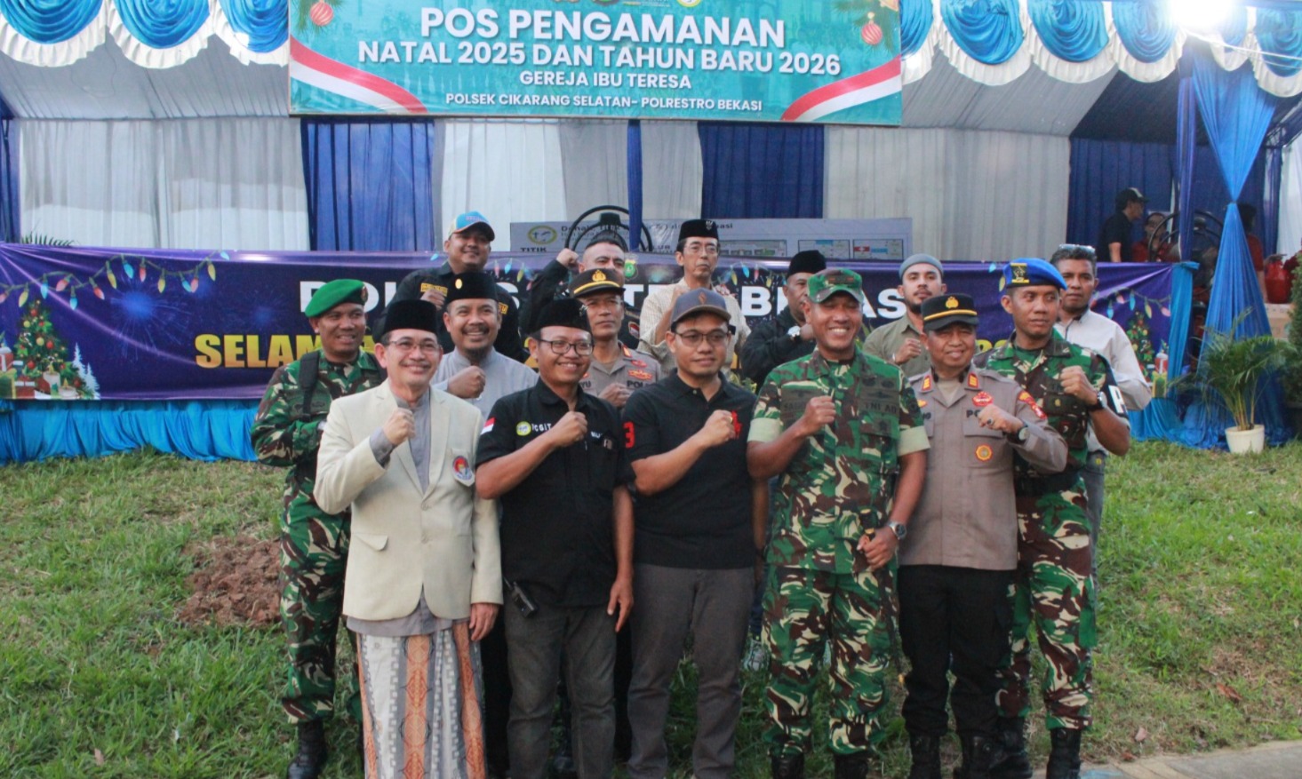 Dandim 0509/Kabupaten Bekasi Pimpin Patroli Besar Pengamanan Natal, Tegaskan Sinergi dan Pendekatan Humanis