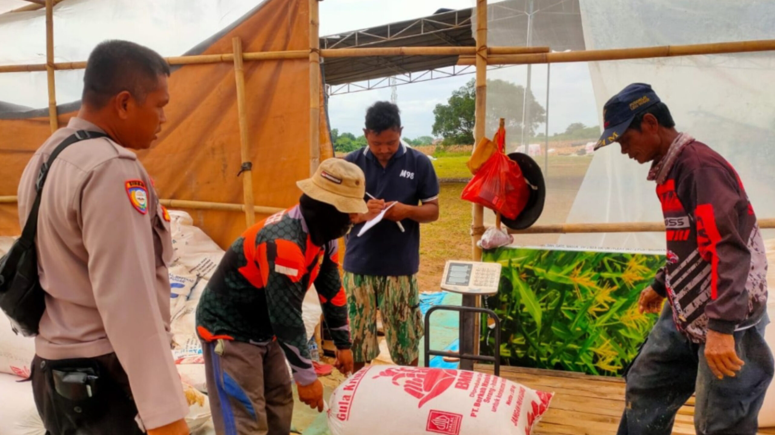 Polres Metro Bekasi Dukung Program Ketahanan Pangan Nasional, Pantau Proses Panen Jagung di Lahan Kementerian Pertanian
