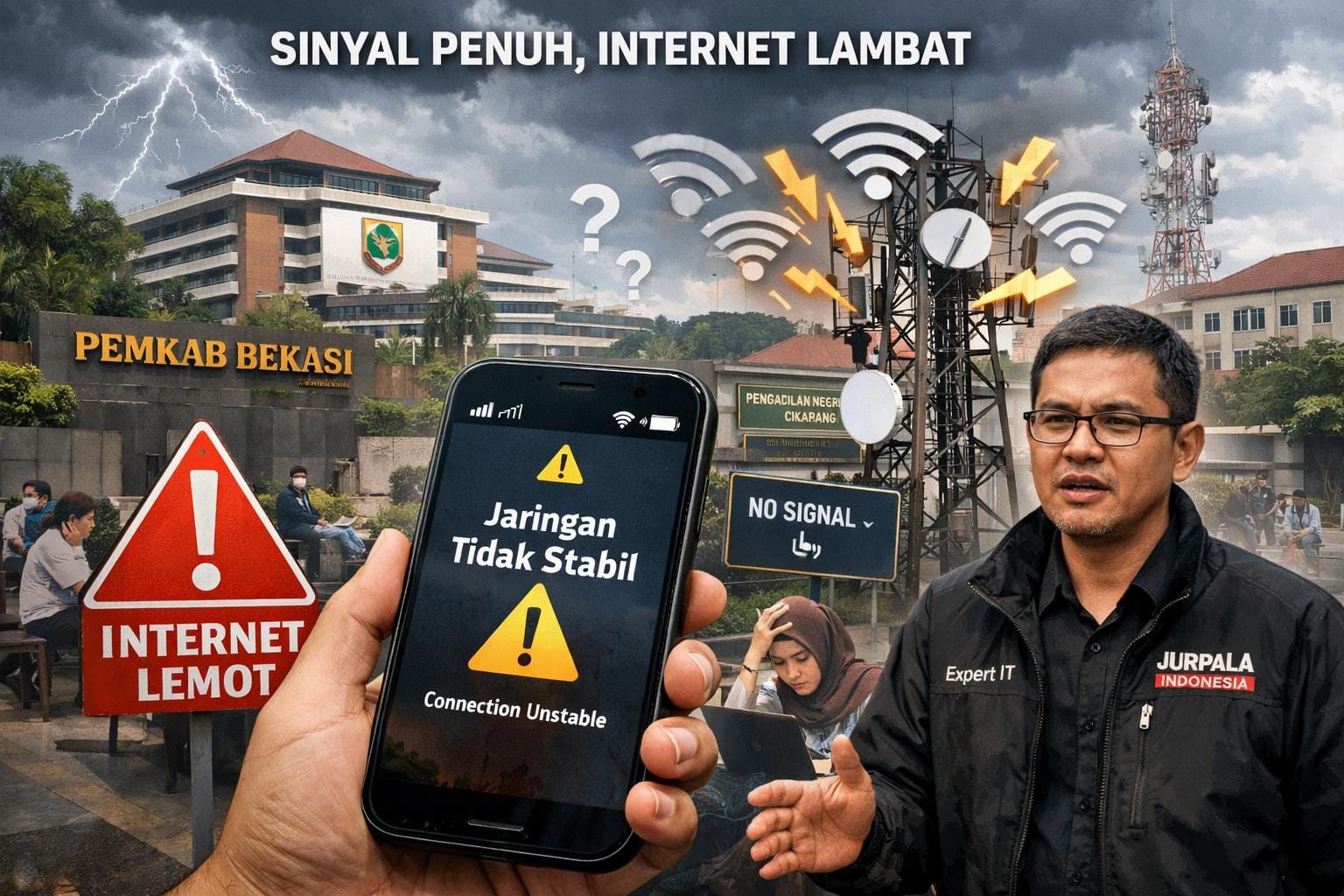 Sinyal Penuh Tapi Internet Lumpuh di Kompleks Pemkab Bekasi, Warga Soroti Tanggung Jawab Pemerintah
