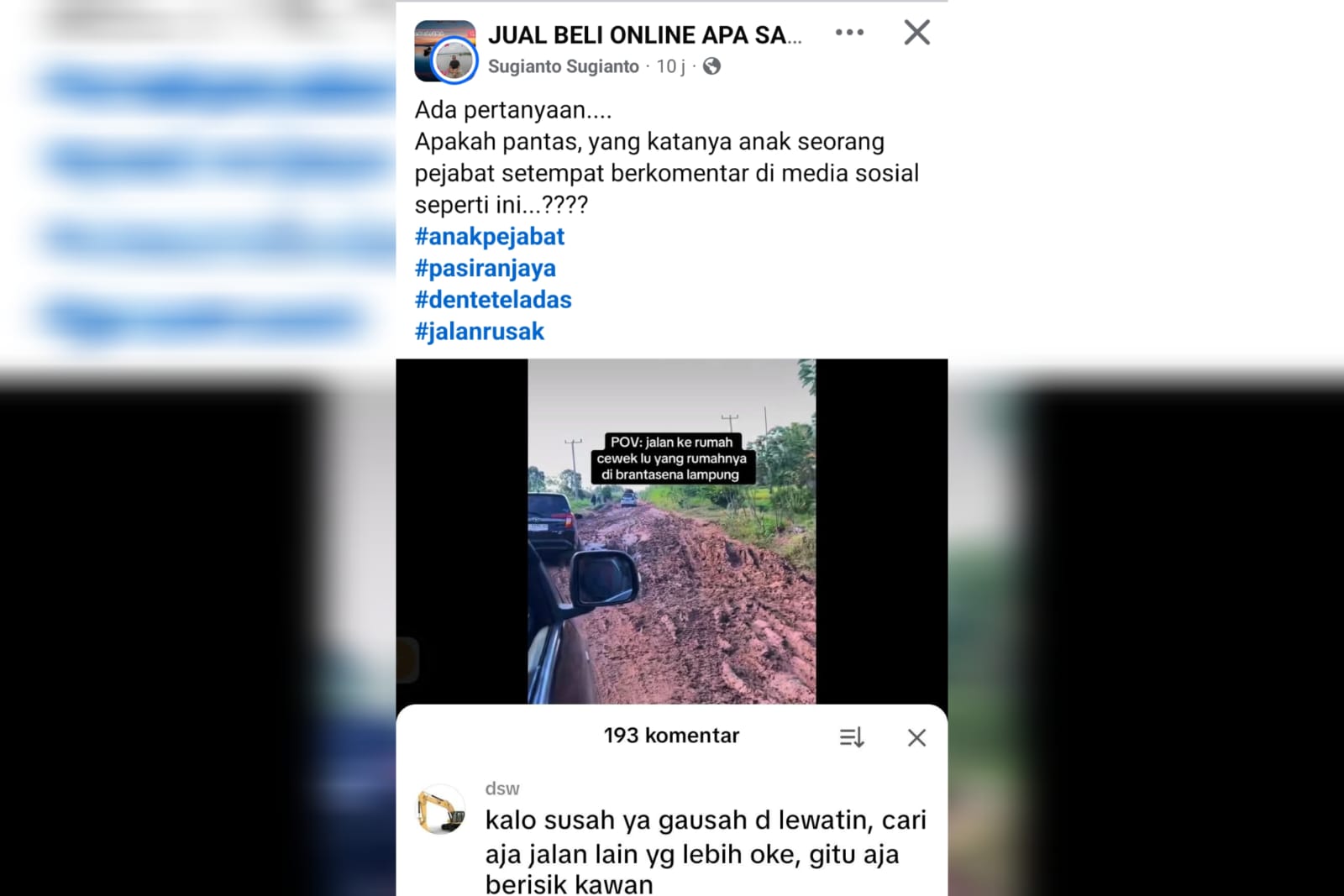 GEMPAR! “Anak Pejabat” Sarankan Warga “Cari Jalan Lain”, Warga Tulangbawang Murka