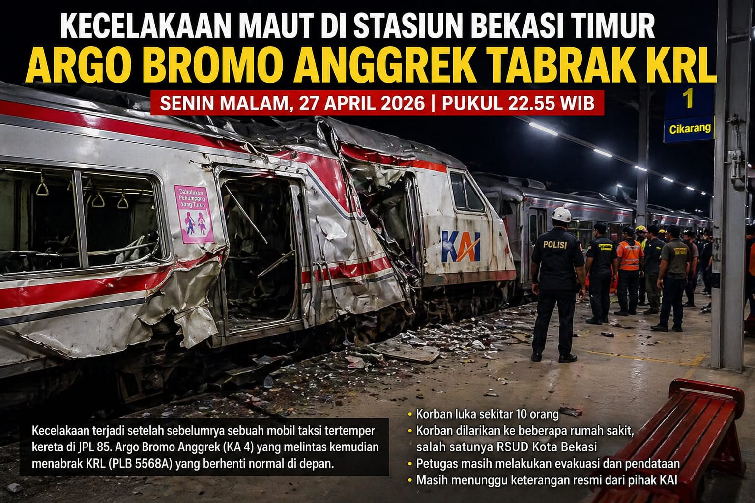 UPDATE TERKINI: 4 Korban Meninggal, 38 Dievakuasi, Proses Evakuasi Masih Berlangsung di Bekasi Timur