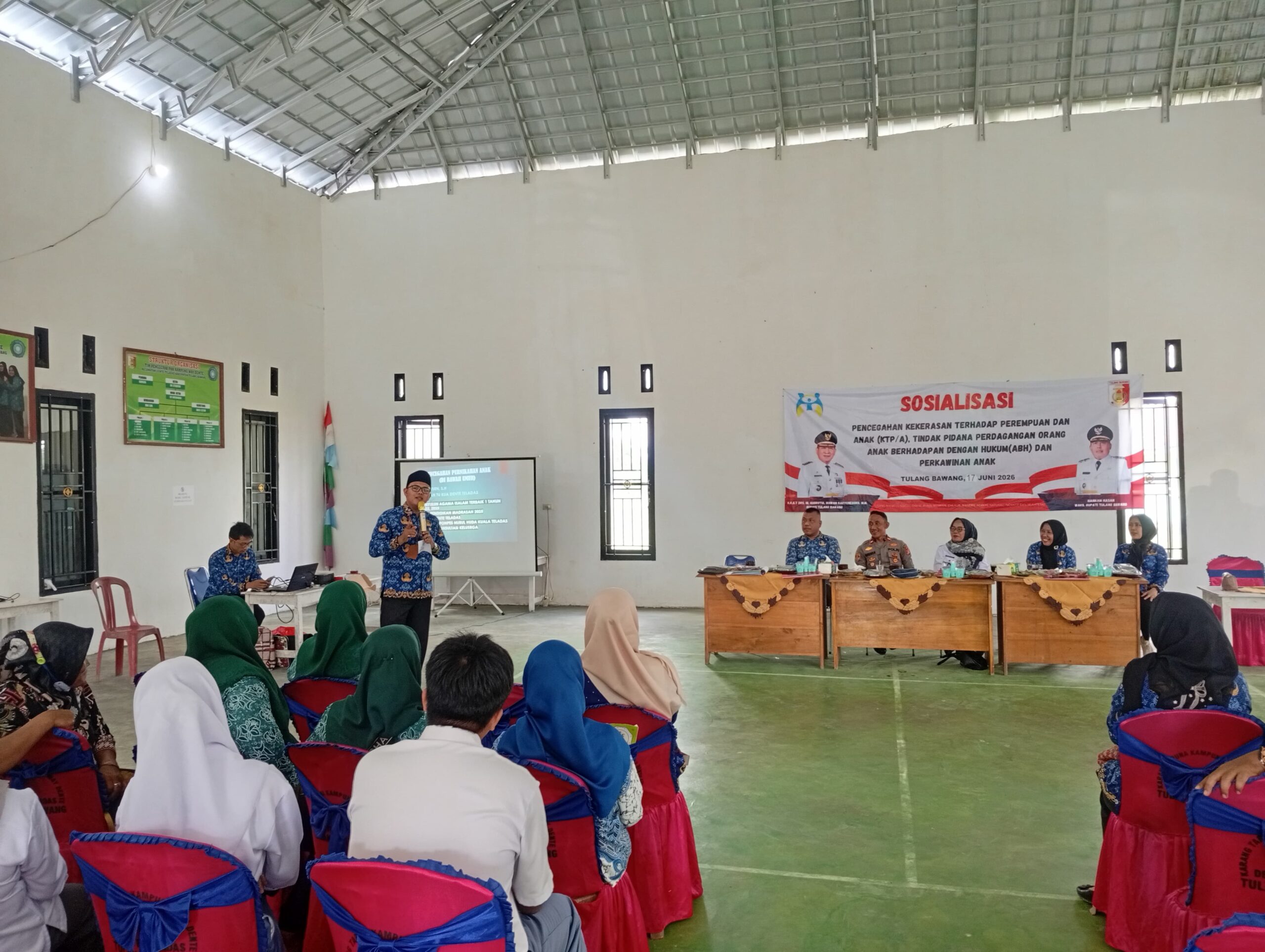 Polsek Denteteladas Gelar Sosialisasi Pencegahan Kekerasan Pada Perempuan dan Anak di Tulangbawang