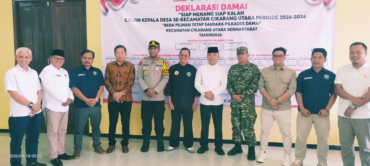 Deklarasi Damai Pilkades Serentak Cikarang Utara, 287 Personel Dikerahkan dan Brimob 2 SSK Disiagakan